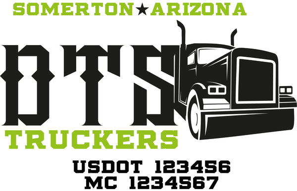 Truck Door Decal with USDOT & MC