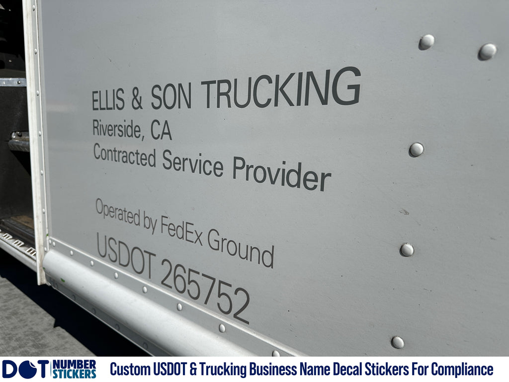 Custom USDOT Trucking Decal Stickers For Compliance