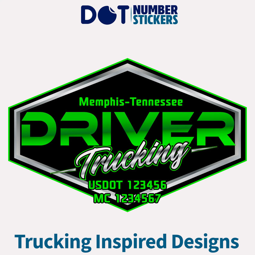 Semi Truck Door USDOT &amp; MC Regulation Template Decal Stickers