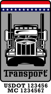 trucking usdot decal sticker lettering