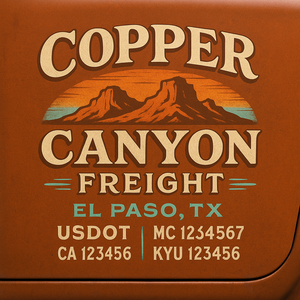 Trucking Inspired Truck Door Decal Sticker Lettering For Style & Compliance