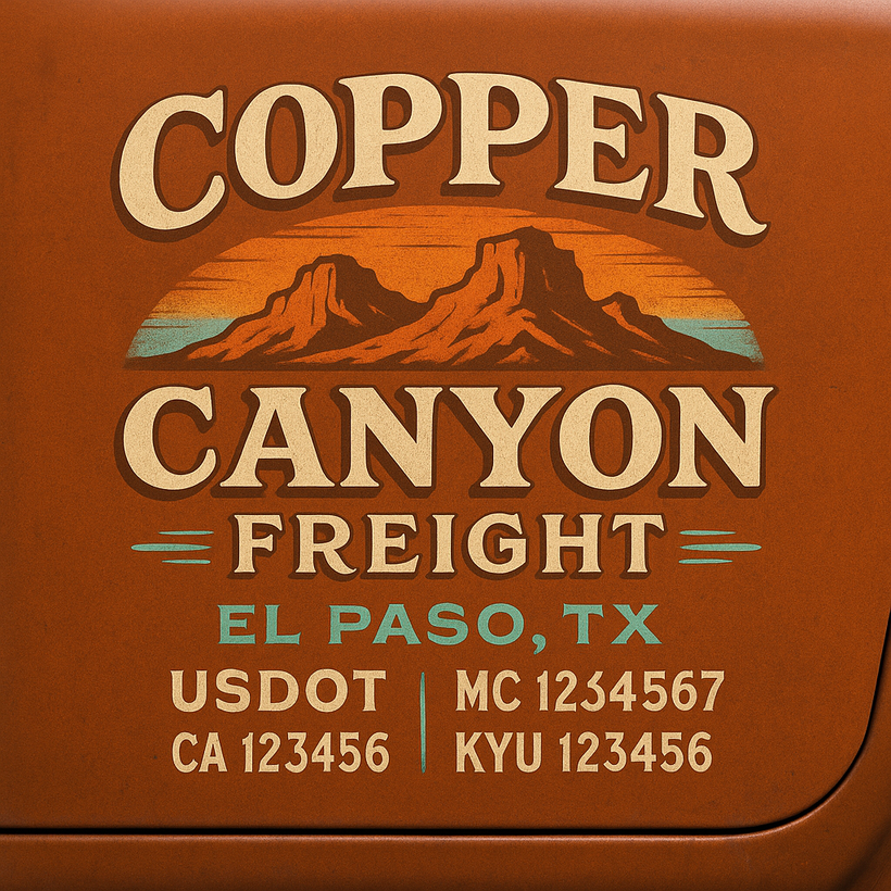 Trucking Inspired Truck Door Decal Sticker Lettering For Style &amp; Compliance