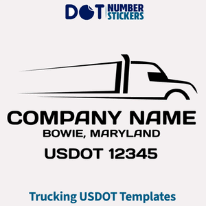 company name truck door decal usdot