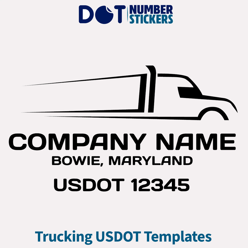 Company Name USDOT Compliant Truck Decals