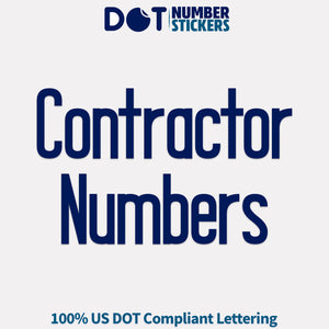 contractor numbers