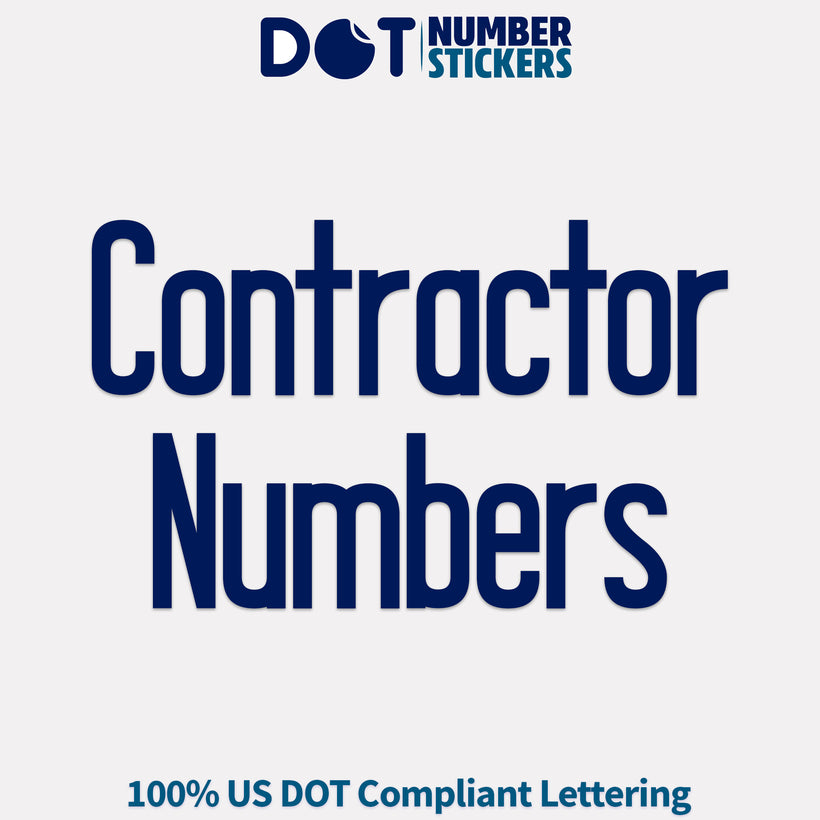 Contractor Numbers