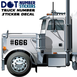 truck number decal stickers