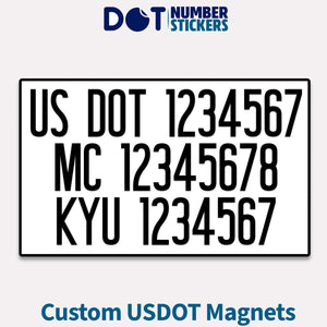 usdot mc magnetic sign