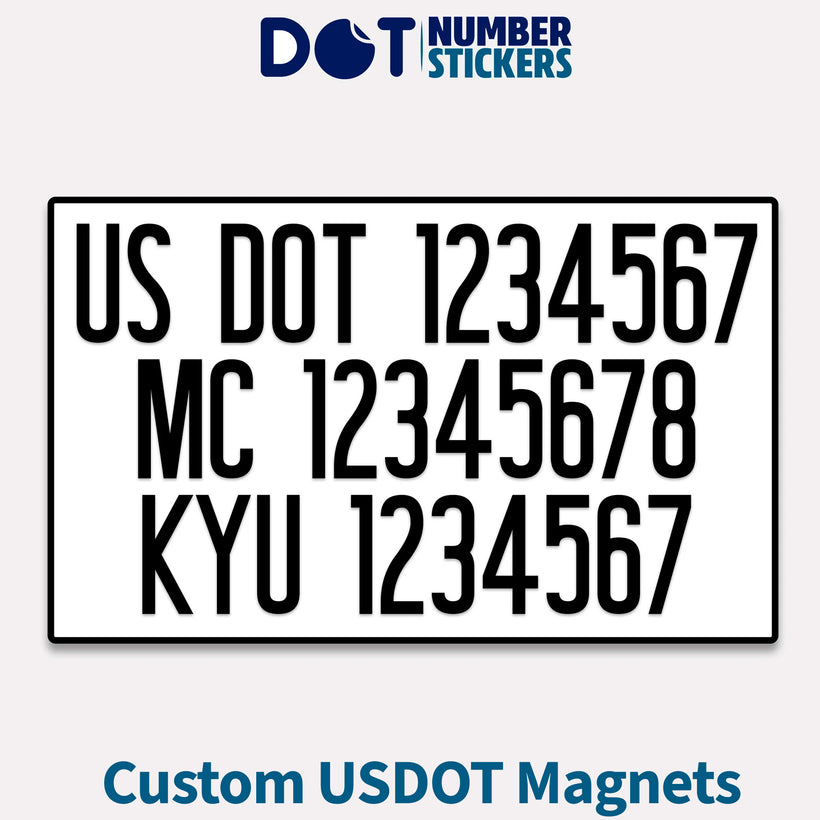 US DOT Magnetic Signs | USDOT Magnets