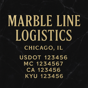 Custom Truck Door Decal Sticker Lettering with Trucking Name or Company Name, City & State, US DOT, MC, CA, KYU, GVW, VIN Sign (Set of 2)