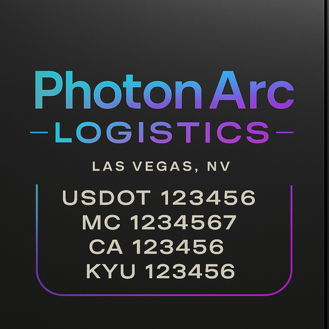 Custom Truck Door Decal Sticker Lettering with Trucking Name or Company Name, City & State, US DOT, MC, CA, KYU, GVW, VIN Sign (Set of 2)