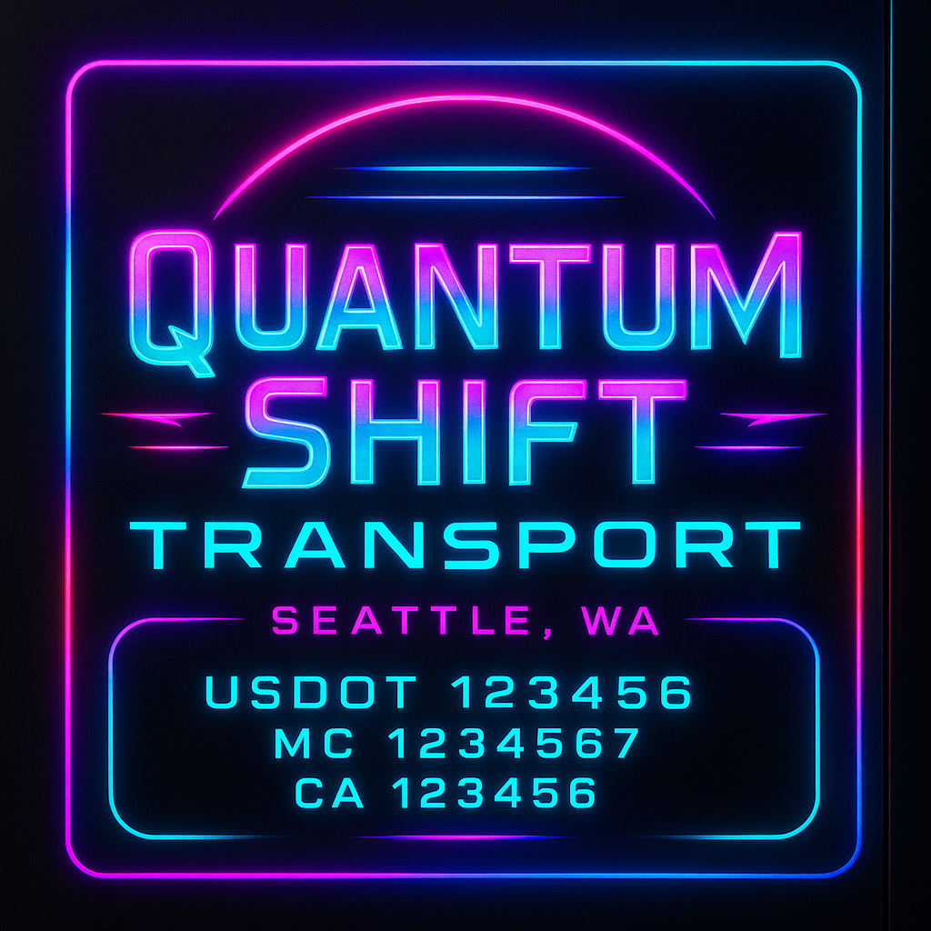 Custom Truck Door Decal Sticker Lettering with Trucking Name or Company Name, City & State, US DOT, MC, CA, KYU, GVW, VIN Sign (Set of 2)