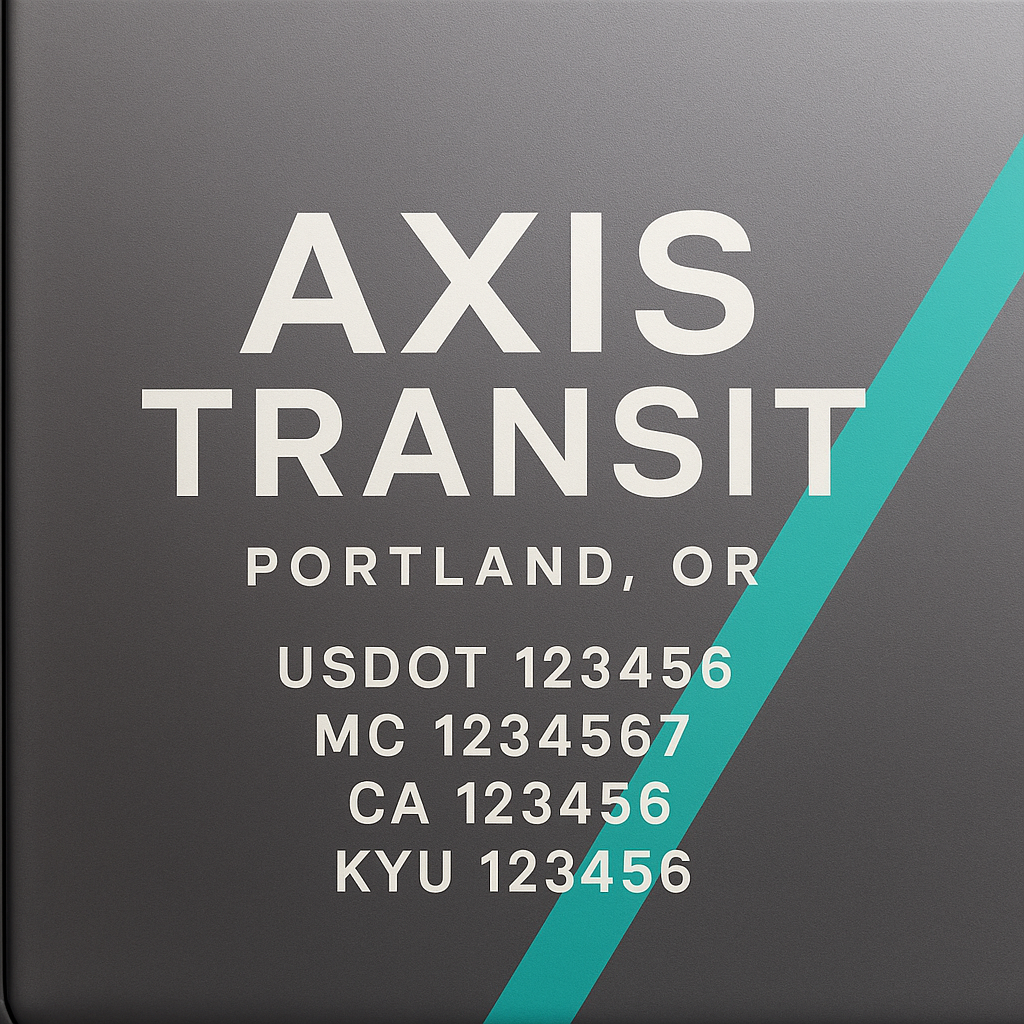 Custom Truck Door Decal Sticker Lettering with Trucking Name or Company Name, City & State, US DOT, MC, CA, KYU, GVW, VIN Sign (Set of 2)