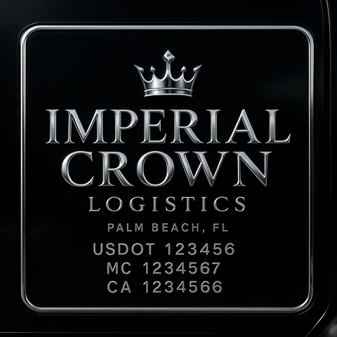 Custom Truck Door Decal Sticker Lettering with Trucking Name or Company Name, City & State, US DOT, MC, CA, KYU, GVW, VIN Sign (Set of 2)