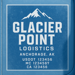 Custom Truck Door Decal Sticker Lettering with Trucking Name or Company Name, City & State, US DOT, MC, CA, KYU, GVW, VIN Sign (Set of 2)