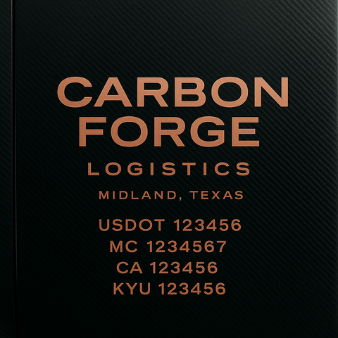 Custom Truck Door Decal Sticker Lettering with Trucking Name or Company Name, City & State, US DOT, MC, CA, KYU, GVW, VIN Sign (Set of 2)