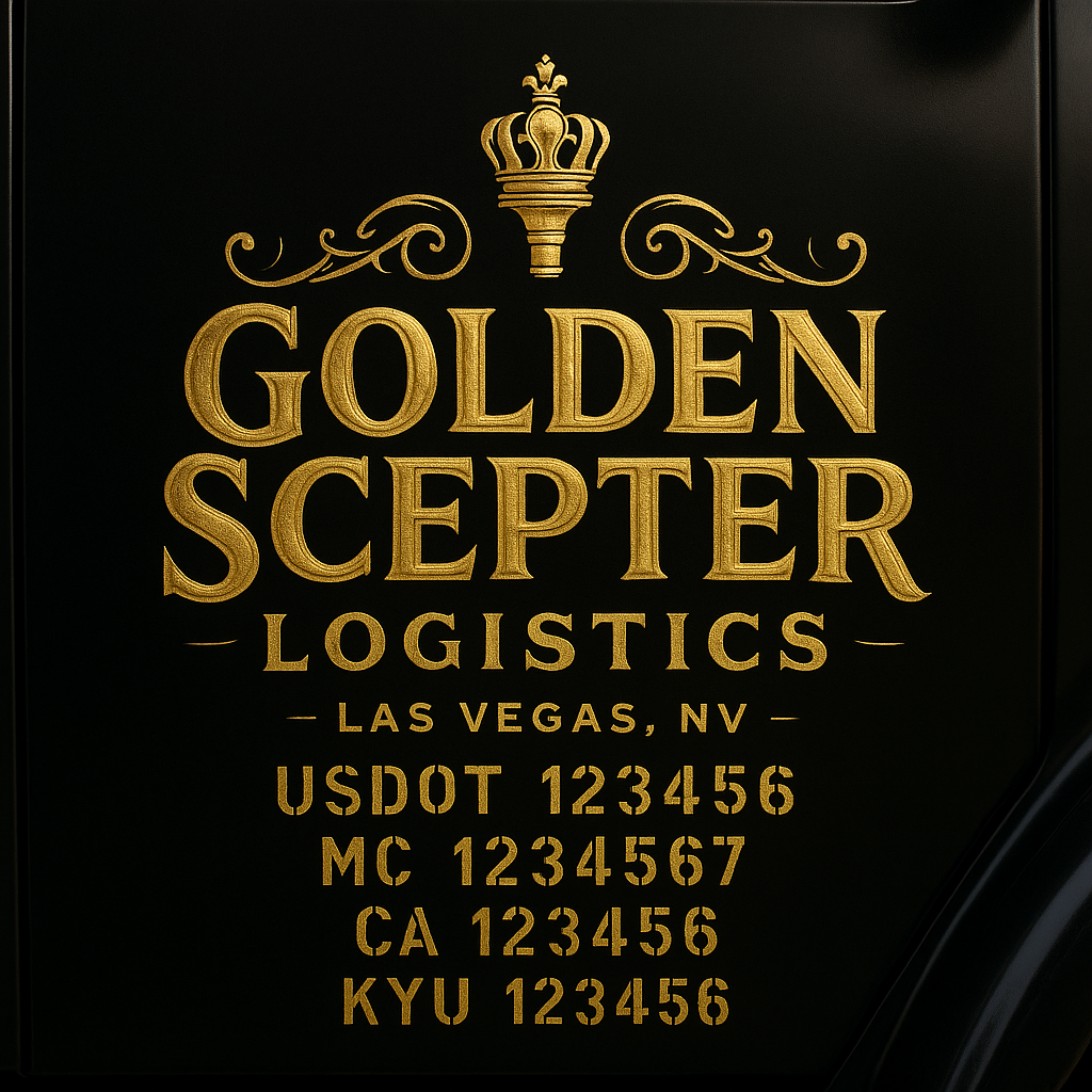 Custom Truck Door Decal Sticker Lettering with Trucking Name or Company Name, City & State, US DOT, MC, CA, KYU, GVW, VIN Sign (Set of 2)