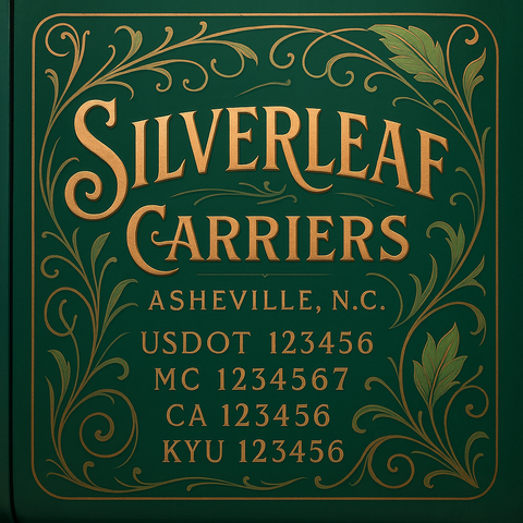 Custom Truck Door Decal Sticker Lettering with Trucking Name or Company Name, City & State, US DOT, MC, CA, KYU, GVW, VIN Sign (Set of 2)