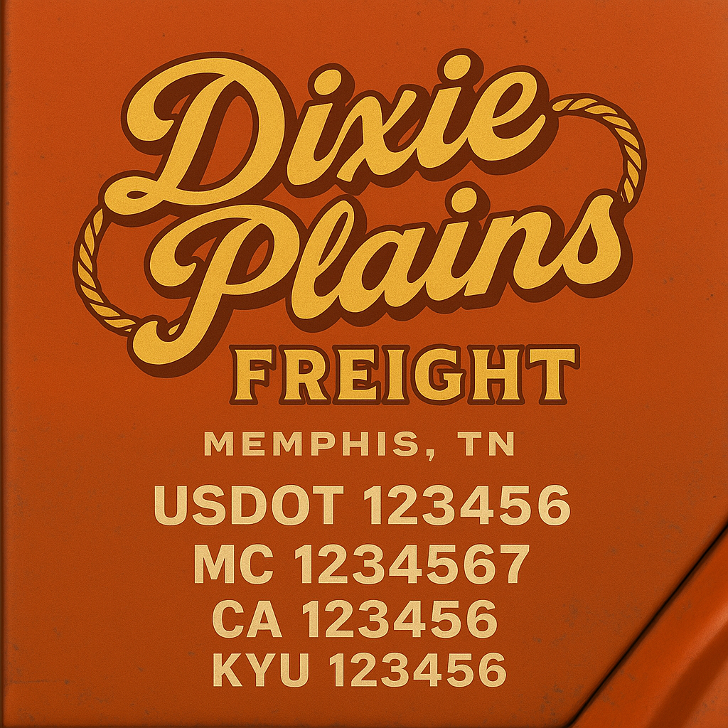 Custom Truck Door Decal Sticker Lettering with Trucking Name or Company Name, City & State, US DOT, MC, CA, KYU, GVW, VIN Sign (Set of 2)