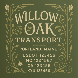 Custom Truck Door Decal Sticker Lettering with Trucking Name or Company Name, City & State, US DOT, MC, CA, KYU, GVW, VIN Sign (Set of 2)