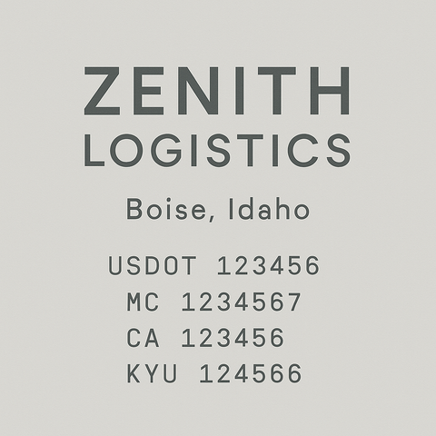 Custom Truck Door Decal Sticker Lettering with Trucking Name or Company Name, City & State, US DOT, MC, CA, KYU, GVW, VIN Sign (Set of 2)