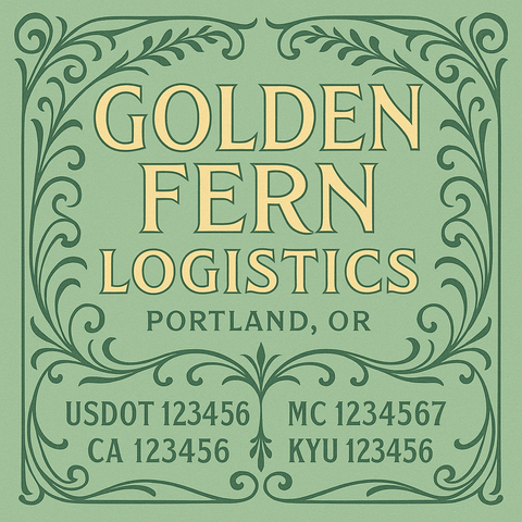 Custom Truck Door Decal Sticker Lettering with Trucking Name or Company Name, City & State, US DOT, MC, CA, KYU, GVW, VIN Sign (Set of 2)