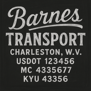 Custom Truck Door Decal Sticker Lettering with Trucking Name or Company Name, City & State, US DOT, MC, CA, KYU, GVW, VIN Sign (Set of 2)