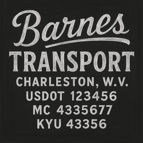 Custom Truck Door Decal Sticker Lettering with Trucking Name or Company Name, City & State, US DOT, MC, CA, KYU, GVW, VIN Sign (Set of 2)