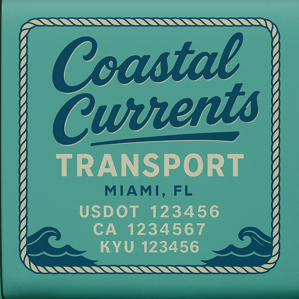 Custom Truck Door Decal Sticker Lettering with Trucking Name or Company Name, City & State, US DOT, MC, CA, KYU, GVW, VIN Sign (Set of 2)