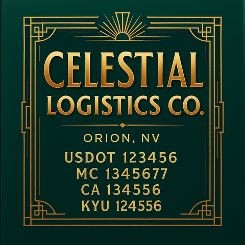 Custom Truck Door Decal Sticker Lettering with Trucking Name or Company Name, City & State, US DOT, MC, CA, KYU, GVW, VIN Sign (Set of 2)