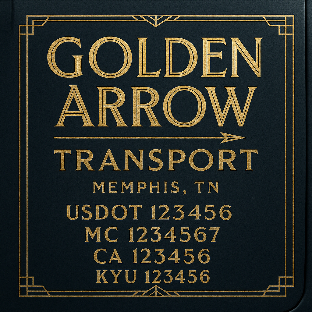 Custom Truck Door Decal Sticker Lettering with Trucking Name or Company Name, City & State, US DOT, MC, CA, KYU, GVW, VIN Sign (Set of 2)