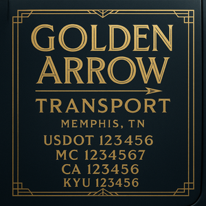 Custom Truck Door Decal Sticker Lettering with Trucking Name or Company Name, City & State, US DOT, MC, CA, KYU, GVW, VIN Sign (Set of 2)