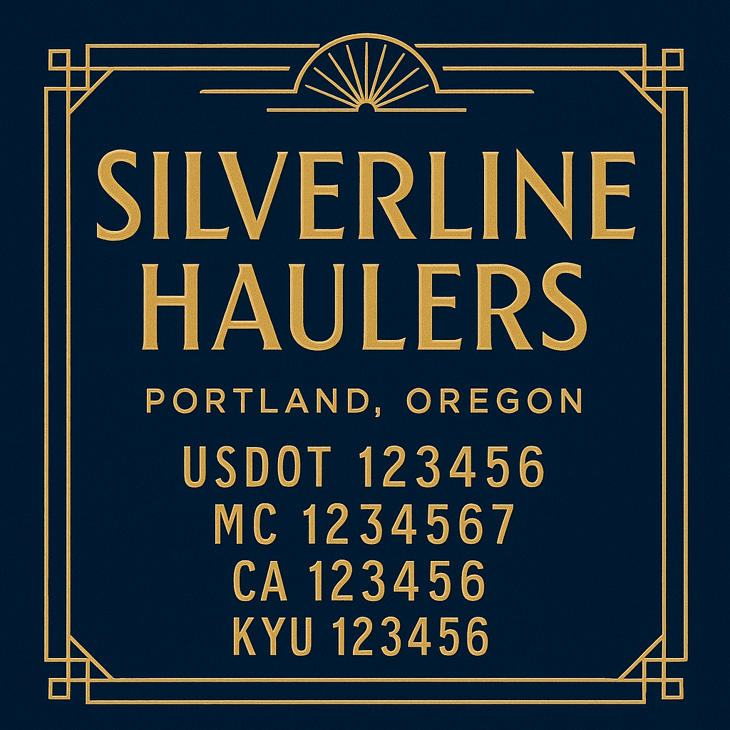 Custom Truck Door Decal Sticker Lettering with Trucking Name or Company Name, City & State, US DOT, MC, CA, KYU, GVW, VIN Sign (Set of 2)