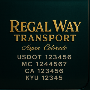Custom Truck Door Decal Sticker Lettering with Trucking Name or Company Name, City & State, US DOT, MC, CA, KYU, GVW, VIN Sign (Set of 2)