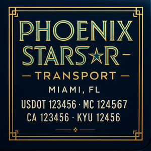 Custom Truck Door Decal Sticker Lettering with Trucking Name or Company Name, City & State, US DOT, MC, CA, KYU, GVW, VIN Sign (Set of 2)