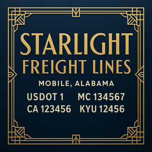 Custom Truck Door Decal Sticker Lettering with Trucking Name or Company Name, City & State, US DOT, MC, CA, KYU, GVW, VIN Sign (Set of 2)