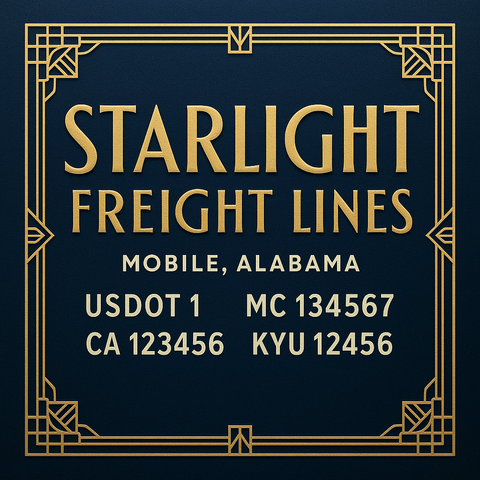 Custom Truck Door Decal Sticker Lettering with Trucking Name or Company Name, City & State, US DOT, MC, CA, KYU, GVW, VIN Sign (Set of 2)