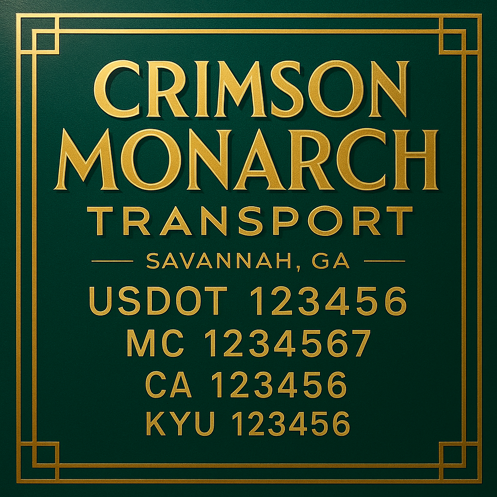 Custom Truck Door Decal Sticker Lettering with Trucking Name or Company Name, City & State, US DOT, MC, CA, KYU, GVW, VIN Sign (Set of 2) (Copy) (Copy)