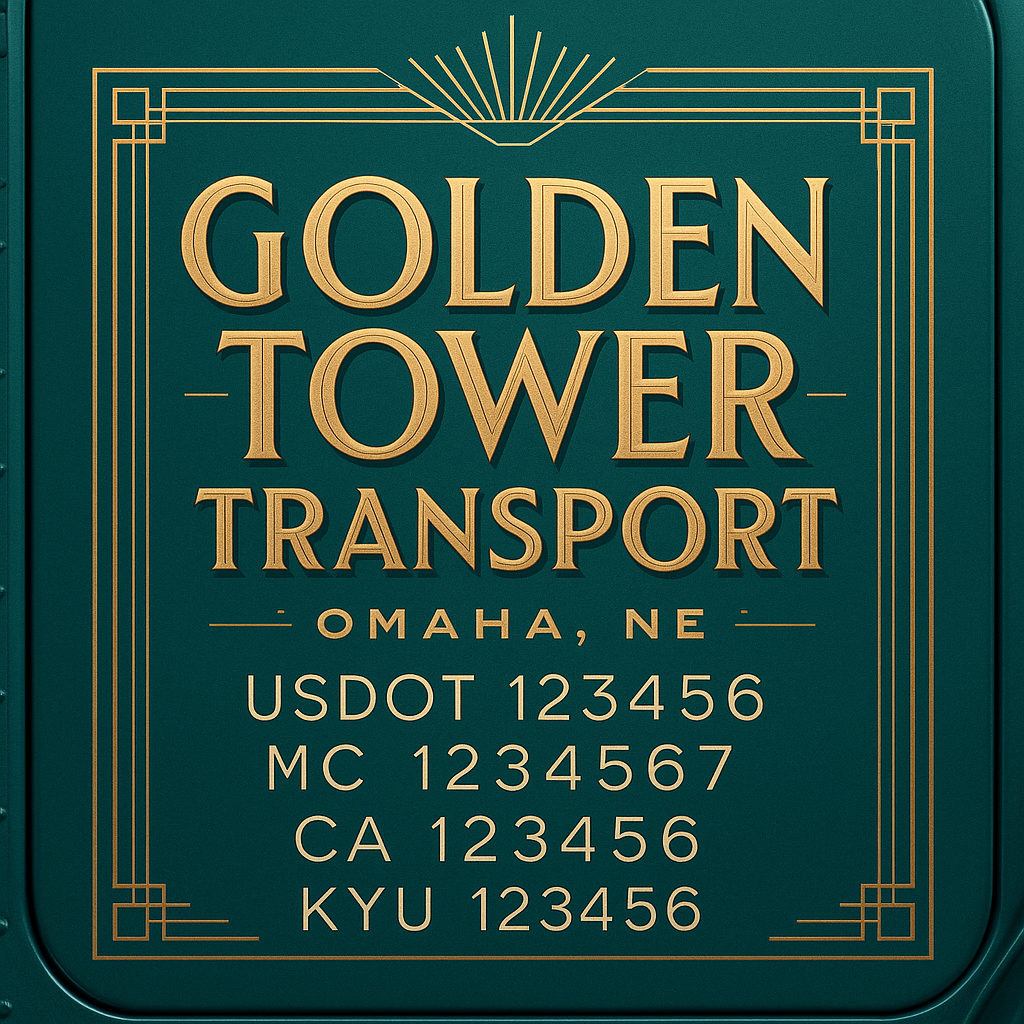 Custom Truck Door Decal Sticker Lettering with Trucking Name or Company Name, City & State, US DOT, MC, CA, KYU, GVW, VIN Sign (Set of 2) (Copy) (Copy) (Copy)