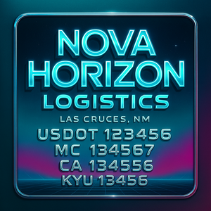 Custom Truck Door Decal Sticker Lettering with Trucking Name or Company Name, City & State, US DOT, MC, CA, KYU, GVW, VIN Sign (Set of 2) (Copy) (Copy) (Copy) (Copy) (Copy)