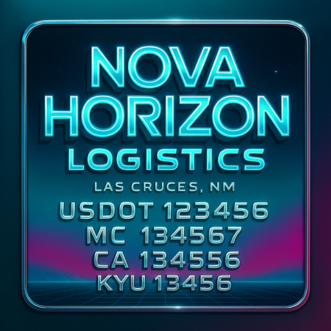 Custom Truck Door Decal Sticker Lettering with Trucking Name or Company Name, City & State, US DOT, MC, CA, KYU, GVW, VIN Sign (Set of 2) (Copy) (Copy) (Copy) (Copy) (Copy)