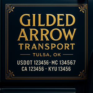 Custom Truck Door Decal Sticker Lettering with Trucking Name or Company Name, City & State, US DOT, MC, CA, KYU, GVW, VIN Sign (Set of 2) (Copy) (Copy) (Copy) (Copy) (Copy) (Copy) (Copy)