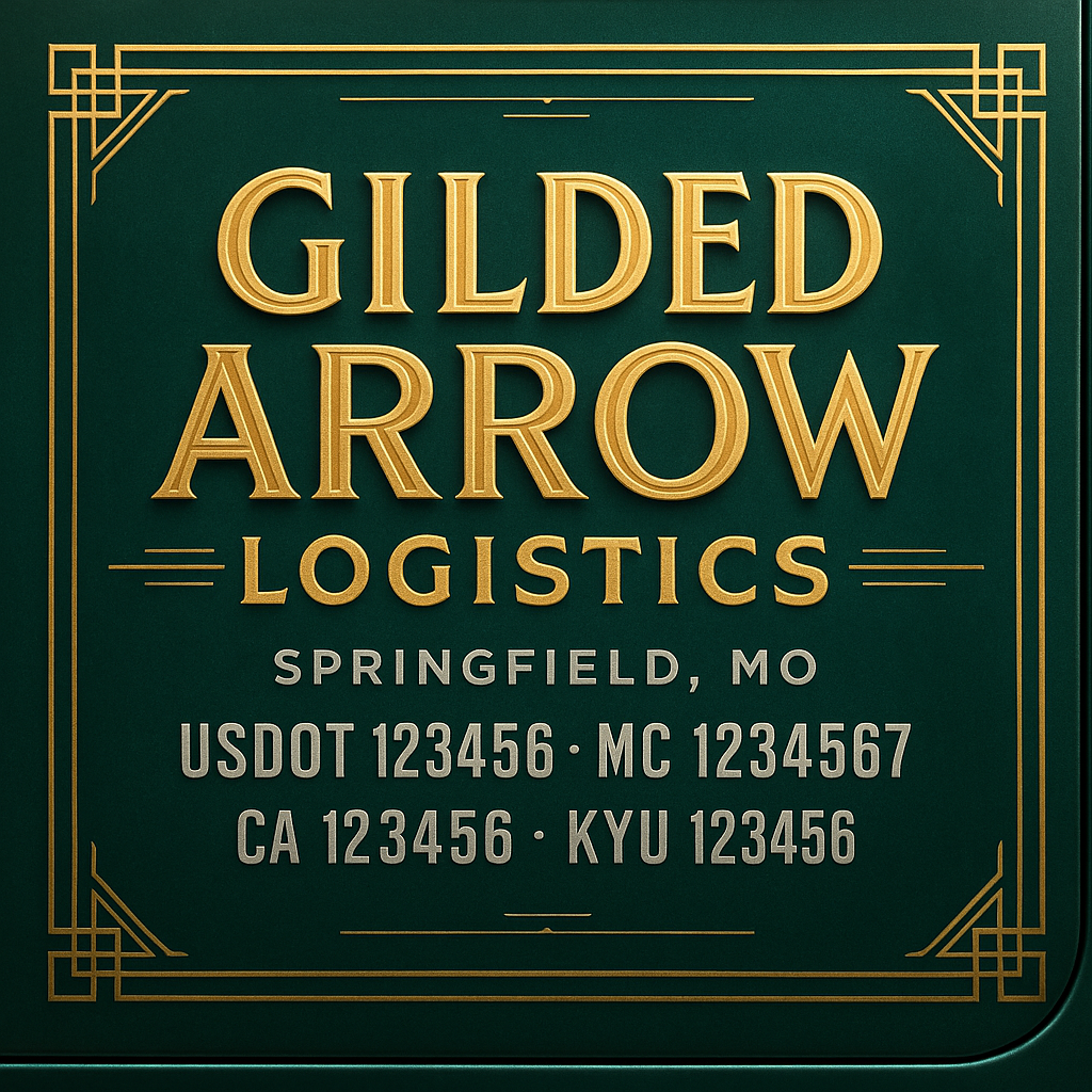 Custom Truck Door Decal Sticker Lettering with Trucking Name or Company Name, City & State, US DOT, MC, CA, KYU, GVW, VIN Sign (Set of 2)