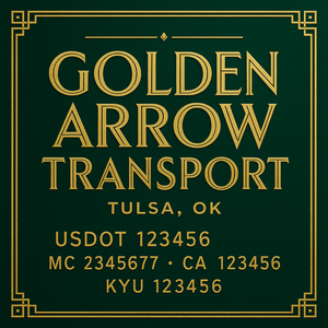 Custom Truck Door Decal Sticker Lettering with Trucking Name or Company Name, City & State, US DOT, MC, CA, KYU, GVW, VIN Sign (Set of 2)