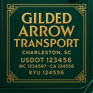 Custom Truck Door Decal Sticker Lettering with Trucking Name or Company Name, City & State, US DOT, MC, CA, KYU, GVW, VIN Sign (Set of 2)