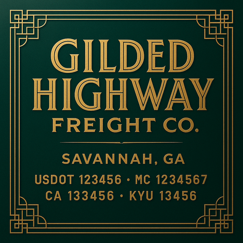 Custom Truck Door Decal Sticker Lettering with Trucking Name or Company Name, City & State, US DOT, MC, CA, KYU, GVW, VIN Sign (Set of 2)