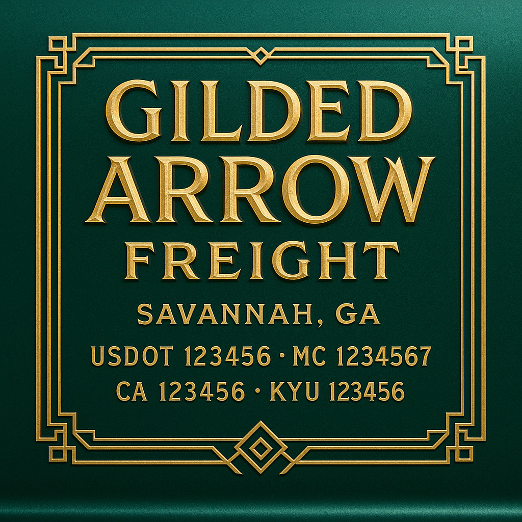 Custom Truck Door Decal Sticker Lettering with Trucking Name or Company Name, City & State, US DOT, MC, CA, KYU, GVW, VIN Sign (Set of 2)