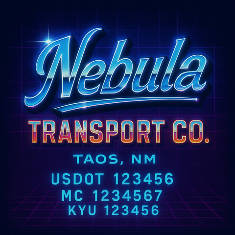 Custom Truck Door Decal Sticker Lettering with Trucking Name or Company Name, City & State, US DOT, MC, CA, KYU, GVW, VIN Sign (Set of 2)