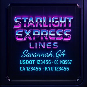 Custom Truck Door Decal Sticker Lettering with Trucking Name or Company Name, City & State, US DOT, MC, CA, KYU, GVW, VIN Sign (Set of 2)