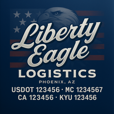 Custom Truck Door Decal Sticker Lettering with Trucking Name or Company Name, City & State, US DOT, MC, CA, KYU, GVW, VIN Sign (Set of 2)